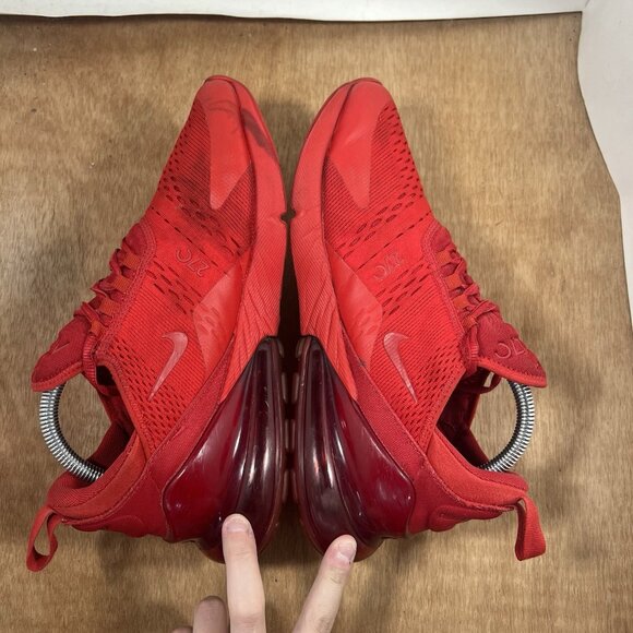 Nike Air Max 270 Triple Red Low Top Walking Sneakers Men’s Size 9 CV7544-600 main image 10